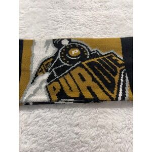 Purdue Boilermakers Scarf College Team‎ Spirit Black Gold Woven Knit Fringe